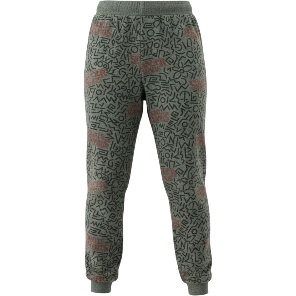 Stranger Things Netflix Jogger Sweatpants Gray‎ All Over Print Logo Medium